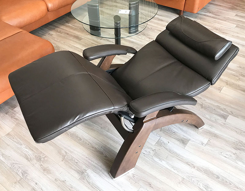 Espresso Top Grain Leather PC-420 Perfect Chair Classic Manual Recline Recliner by Human Touch