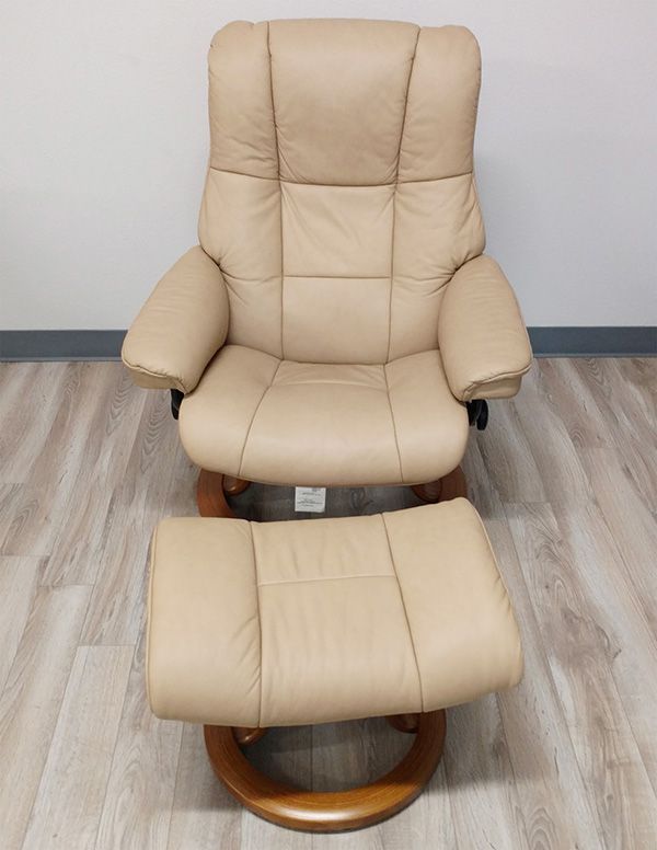 Stressless Mayfair Paloma Sand Leather Recliner Chair by Ekornes