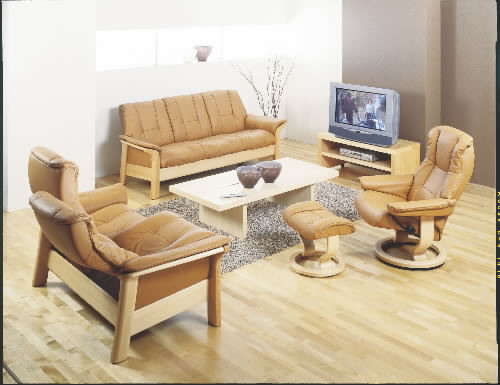 Stressless Paloma Tan 09423 Leather Color Sofa from Ekornes